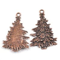 Zinc Alloy Christmas Pendants, Christmas Tree, antique copper color plated, Christmas jewelry, lead & cadmium free Approx 1-1.5mm 