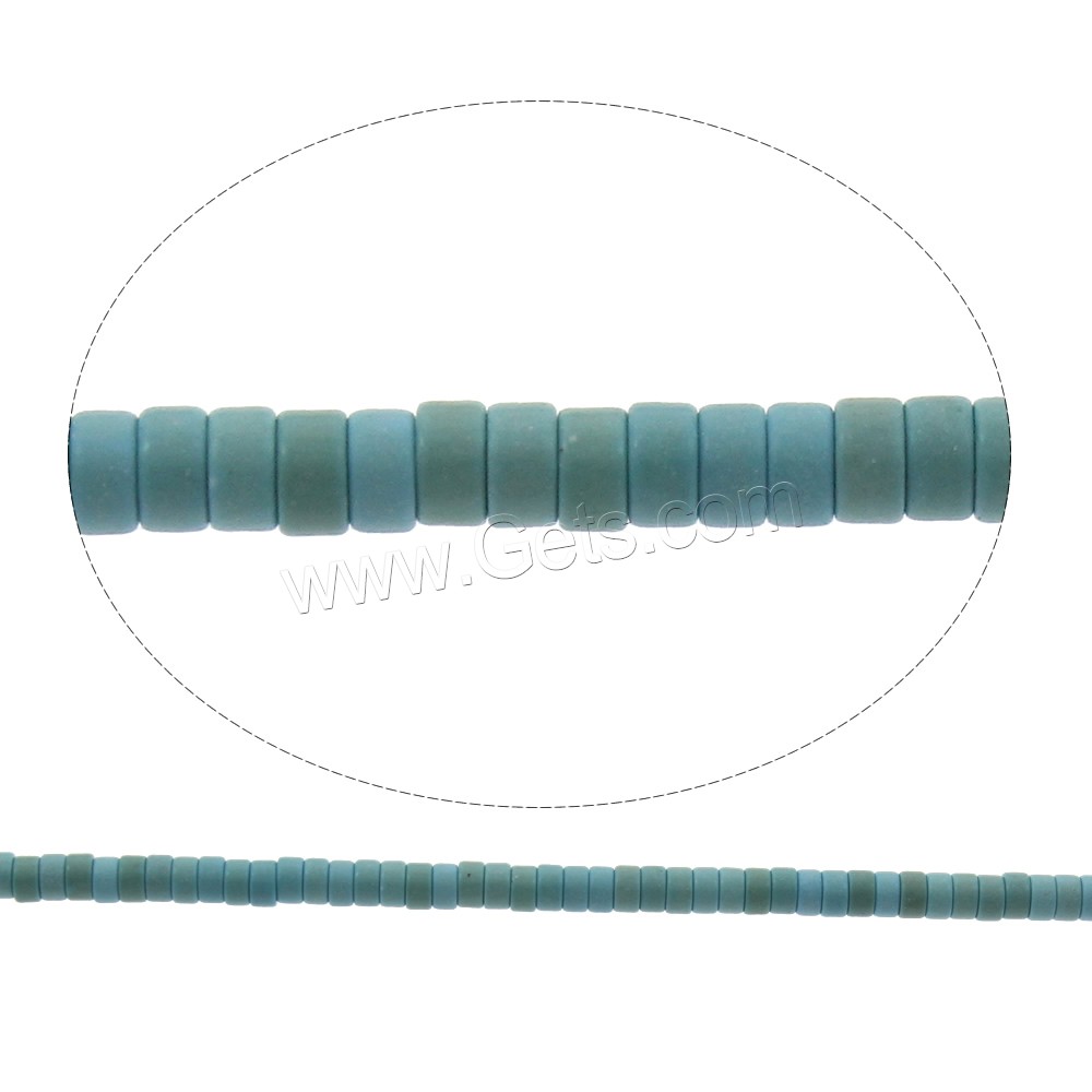 Perles en Turquoise synthétiques, rondelle, normes différentes pour le choix, bleu, Trou:Environ 1mm, Longueur:Environ 15.5 pouce, Environ 180PC/brin, Vendu par brin