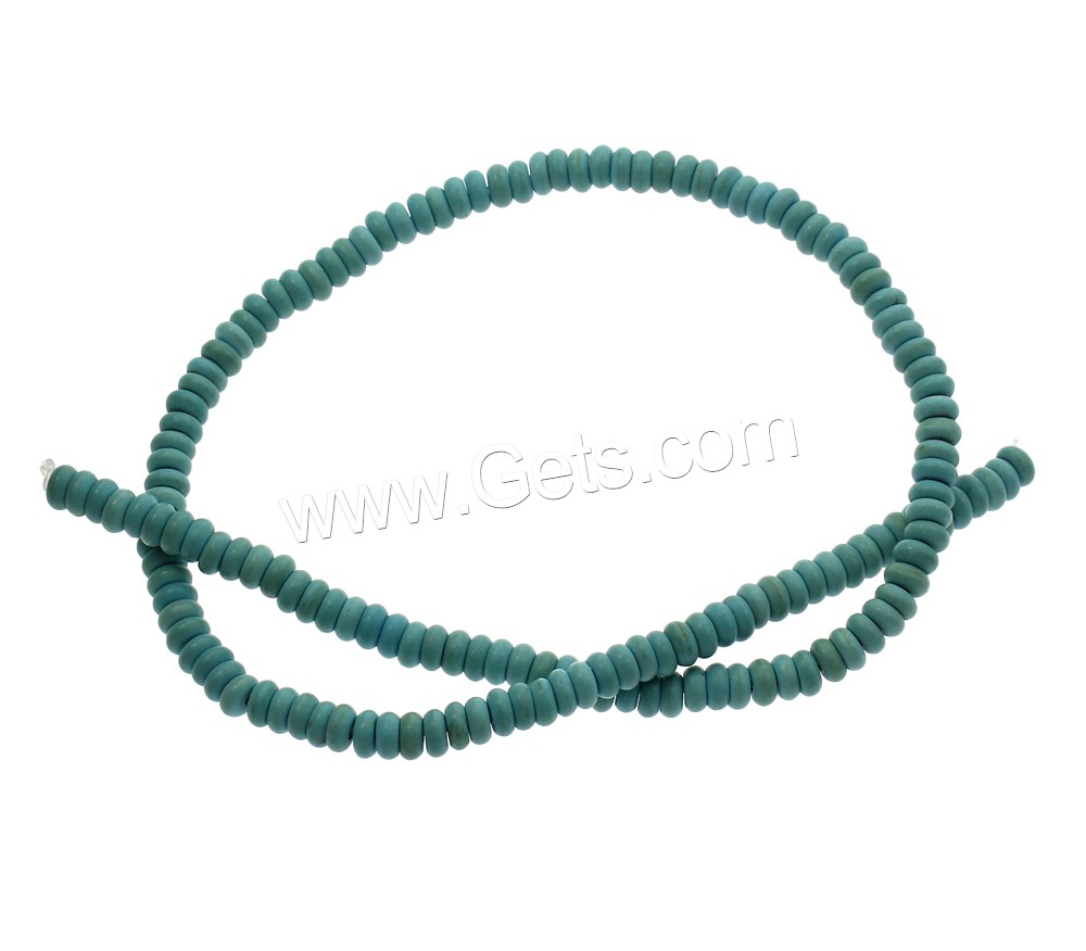Synthetic Turquoise Beads, Rondelle, different size for choice, blue, Hole:Approx 1mm, Length:Approx 15.5 Inch, Sold By Strand