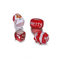 perles Lampwork de Noël, chalumeau, Bijoux de Noël & styles différents pour le choix Environ 1mm, Vendu par PC