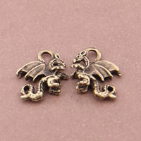 Zinc Alloy Animal Pendants, Dragon, antique bronze color plated, lead & cadmium free Approx 1-1.5mm 
