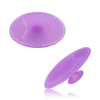 silicona Cepillo de limpieza facial, Púrpura, 65x50x18mm, Vendido por UD