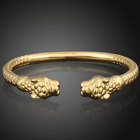 Brass Cuff Bangle, Dragon, 18K gold plated, lead & cadmium free, 6mm, Inner Approx 60mm Approx 7 Inch 