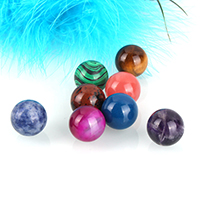 Gemstone Beads, Round, natural & no hole, 16mm 