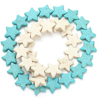 Synthetic Turquoise Beads, Star Approx 1.5mm Approx 15.5 Inch, Approx 