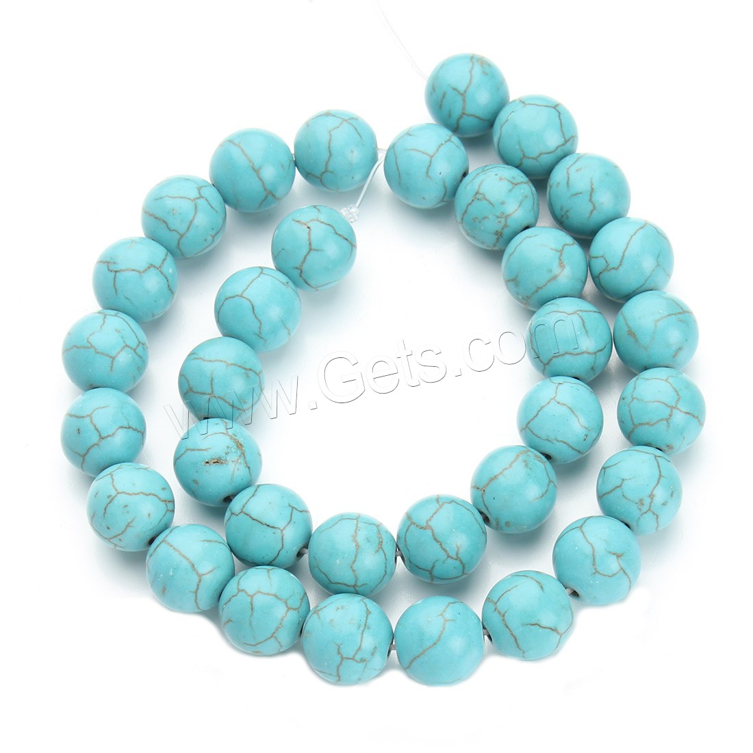 Synthetic Turquoise Beads, Round, different size for choice, blue, Hole:Approx 1.5mm, Length:Approx 15.5 Inch, Sold By Strand