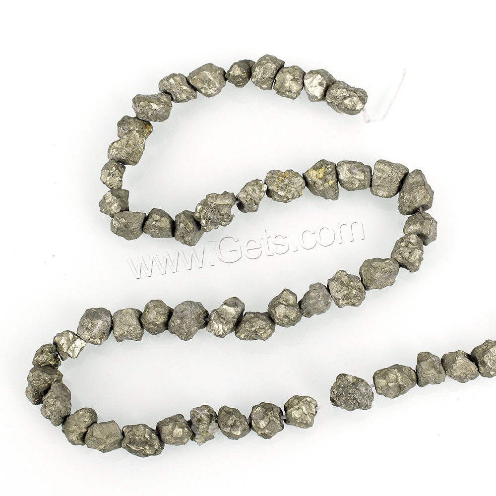 Golden Pyrite Beads, Nuggets, natural, different size for choice, Hole:Approx 0.6mm, Length:Approx 16 Inch, Sold By Strand