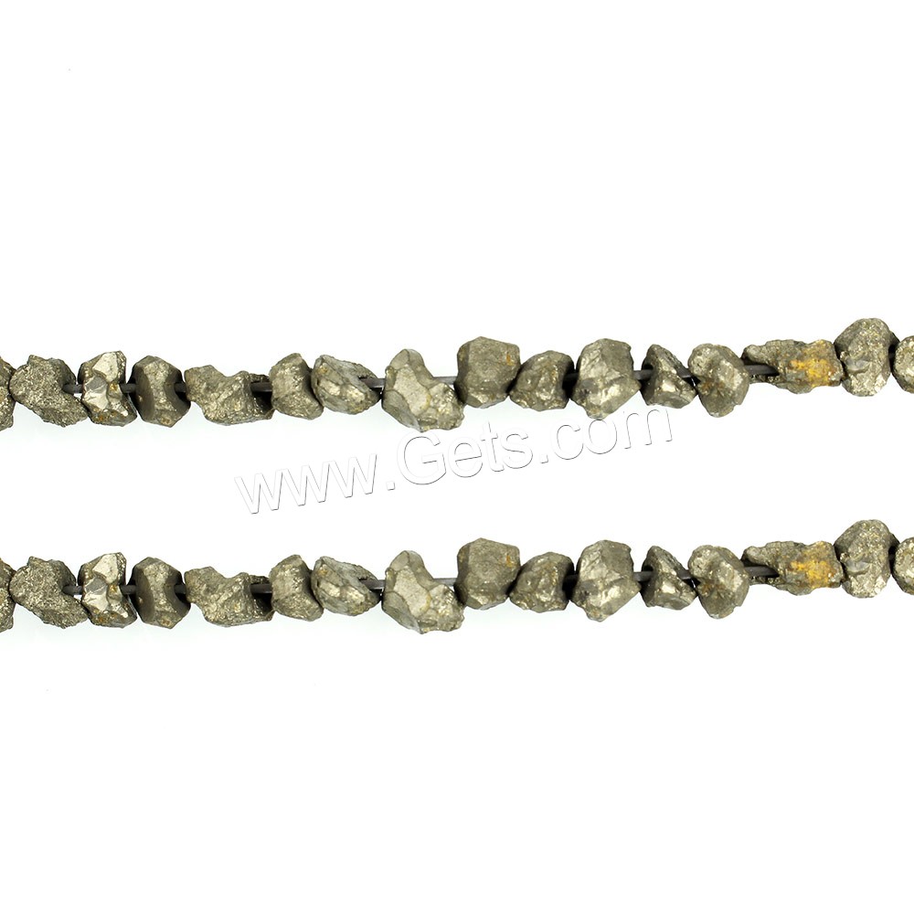 Pyrite dorée perles, pepite, naturel, normes différentes pour le choix, Trou:Environ 1mm, Longueur:Environ 16 pouce, Vendu par brin