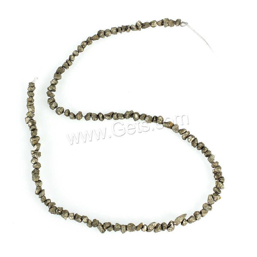 Golden Pyrite Beads, Nuggets, natural, different size for choice, Hole:Approx 1mm, Length:Approx 16 Inch, Sold By Strand