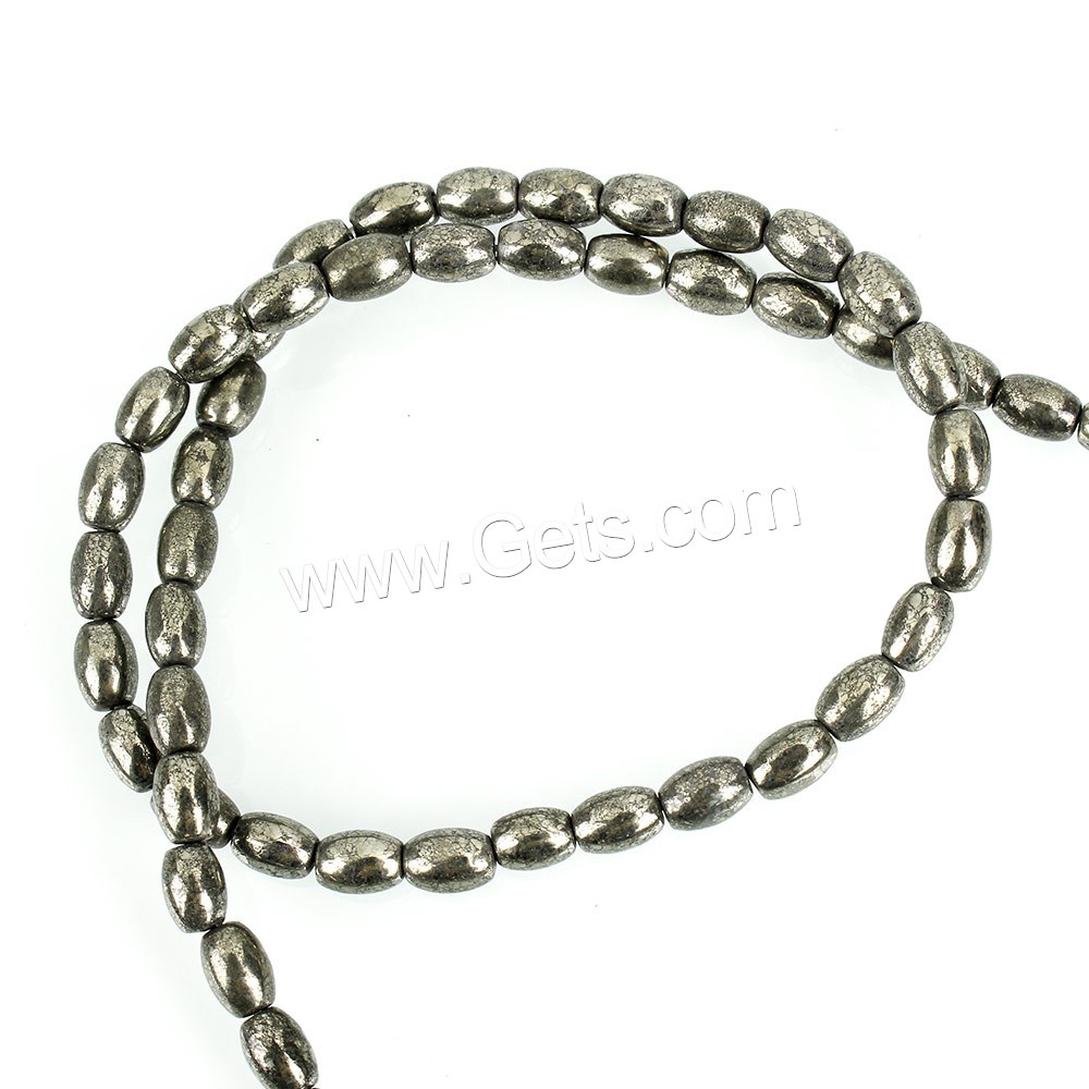 Golden Pyrite Beads, Oval, natural, different size for choice, Hole:Approx 0.7mm, Length:Approx 15.5 Inch, Sold By Strand