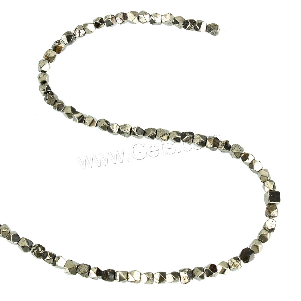 Golden Pyrite Beads, natural, different size for choice & faceted, Hole:Approx 0.8mm, Length:Approx 15.5 Inch, Sold By Strand