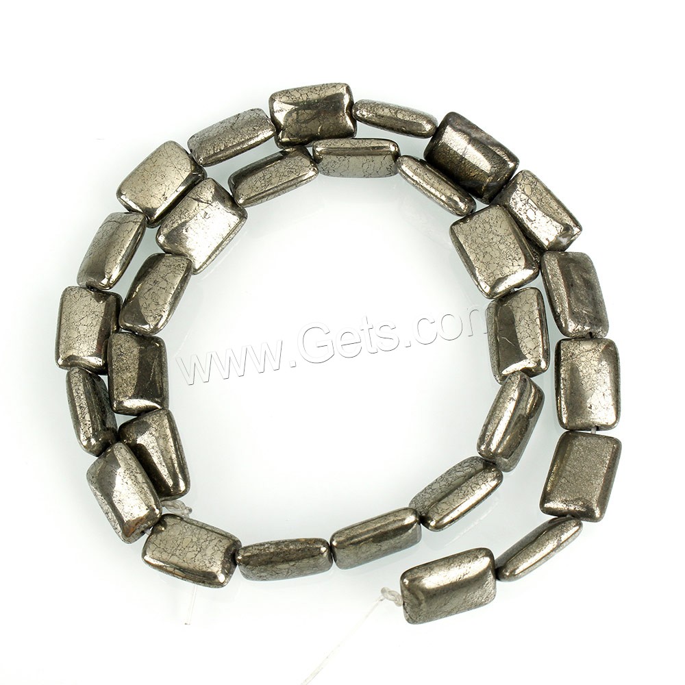 Golden Pyrite Beads, Rectangle, natural, different size for choice, Hole:Approx 1mm, Length:Approx 16 Inch, Sold By Strand