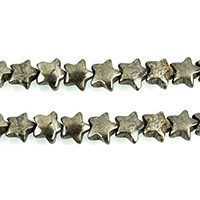 Pyrite dorée perles, étoile, naturel, normes différentes pour le choix Environ 0.7mm Environ 16 pouce, Vendu par brin
