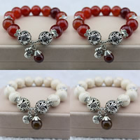 Gemstone Bracelets, with Zinc Alloy, synthetic & for woman, 14mm Approx 7.4 Inch 