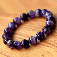 Amethyst Bracelet, with Zinc Alloy, synthetic, February Birthstone & for woman Approx 7 Inch 