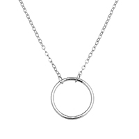 Sterling Silver Jewelry Necklace, 925 Sterling Silver, with 2.5lnch extender chain, Donut, oval chain & for woman Approx 16 Inch 