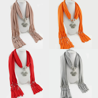 Polyester Long Pendant Scarf, with Zinc Alloy, Butterfly, plated, for woman 