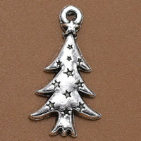Zinc Alloy Christmas Pendants, Christmas Tree, antique silver color plated, Christmas jewelry, lead & cadmium free Approx 1.5mm 
