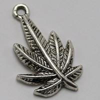 Zinc Alloy Leaf Pendants, Maple Leaf, antique silver color plated, lead & cadmium free Approx 1.5mm 