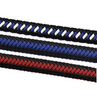 Cuerda de PU, Cuero de PU, trenzado, más colores para la opción, 12x6mm, Vendido por m