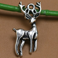 Zinc Alloy Animal Pendants, Deer, antique silver color plated, lead & cadmium free Approx 2mm 