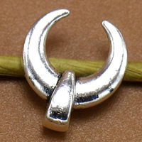 Zinc Alloy Jewelry Pendants, Horn, antique silver color plated, lead & cadmium free Approx 1mm 