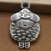 Zinc Alloy Animal Pendants, Sheep, antique silver color plated, lead & cadmium free Approx 2mm 