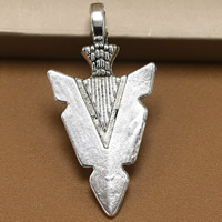 Zinc Alloy Jewelry Pendants, arrowhead, antique silver color plated, lead & cadmium free Approx 1.5mm 