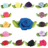 Декоративные цветы, Сатиновая лента, Роуз, DIY, Много цветов для выбора, 14mm, 30mm, 500ПК/сумка, продается сумка