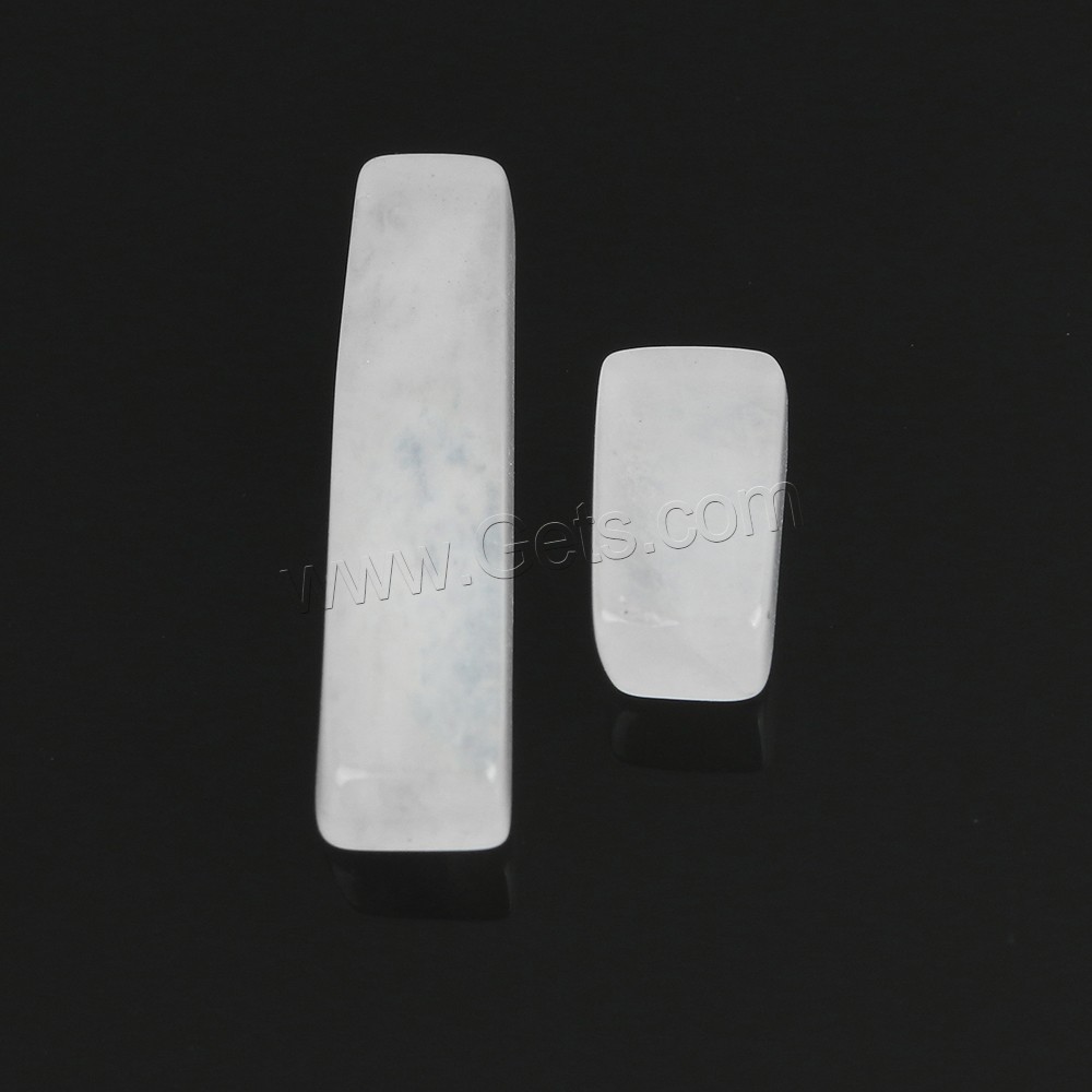 Jade blanco cabujón, Rectángular, diverso tamaño para la opción, Vendido por UD