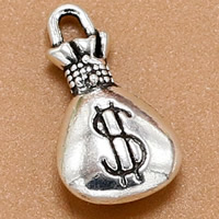 Bijoux pendentifs en Zinc alliage , alliage de zinc, sac d'argent, Plaqué de couleur d'argent, sans plomb et cadmium Environ 1.5mm Vendu par sac