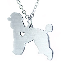 Stainless Steel Jewelry Necklace, with 5cm extender chain, Dog, oval chain, original color Approx 20.5 Inch 