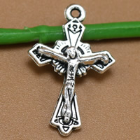 Zinc Alloy Cross Pendants, Crucifix Cross, antique silver color plated, Christian Jewelry, lead & cadmium free Approx 1.5mm 