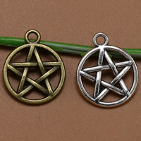 Zinc Alloy Star Pendant, pentagram, plated lead & cadmium free Approx 1.5mm 