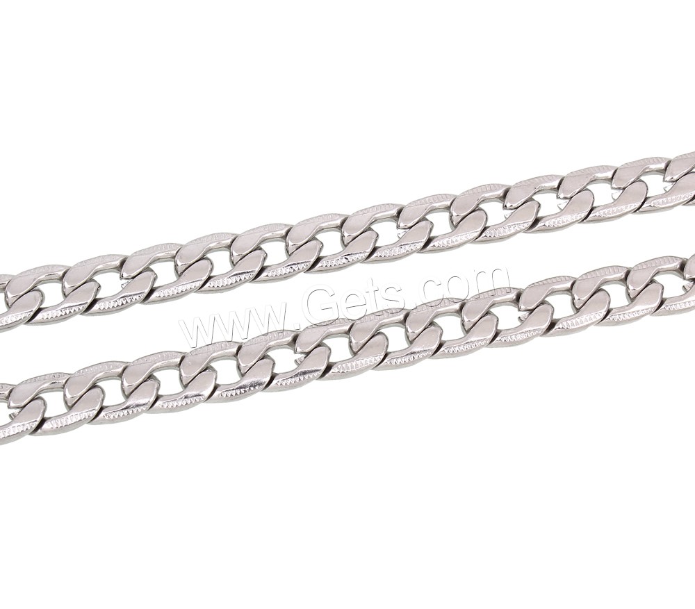 цепочки, нержавеющая сталь, Мужская & разный размер для выбора & Снаряженная цепь, оригинальный цвет, длина:Приблизительно 23.5 дюймовый, продается Strand