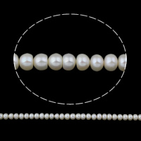 Baroque Cultured Freshwater Pearl Beads, natural, white, 6-7mm Approx 0.8mm Approx 14.5 Inch 