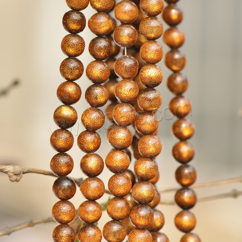 Natürliche Korallen Perlen, rund, verschiedene Größen vorhanden, Länge:ca. 15.5 ZollInch, verkauft von Strang