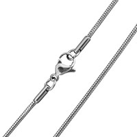 Cadena del collar de acero inoxidable, diverso tamaño para la opción & cadena de la serpiente, color original, longitud:aproximado 18 Inch, Vendido por Sarta