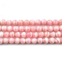 Rhodonite Beads, Rhodochrosite, Round, natural Grade AAA Approx 15.5 Inch 