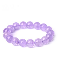 Amethyst Bracelet, Round, natural, February Birthstone & for woman, Grade AAA Approx 7.5 Inch 