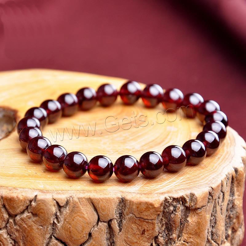 Garnet Bracelet, Round, January Birthstone & different size for choice & for woman, Length:Approx 7.5 Inch, Sold By Strand