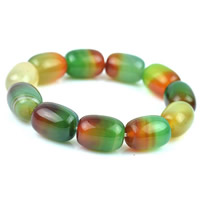 Agate Bracelets, Oval, for woman, multi-colored Approx 7.5 Inch 