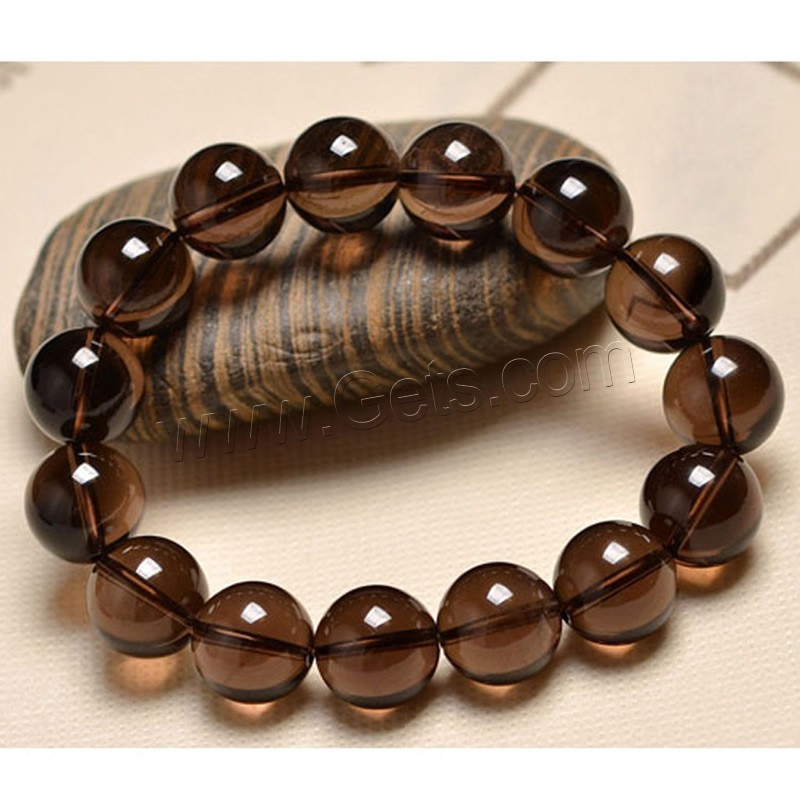 Smoky Quartz Bracelet, Round, natural, different size for choice & for woman, Length:Approx 7.5 Inch, Sold By Strand