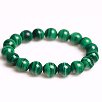 Malachite Bracelets, Round, synthetic & for woman, green Approx 7.5 Inch 