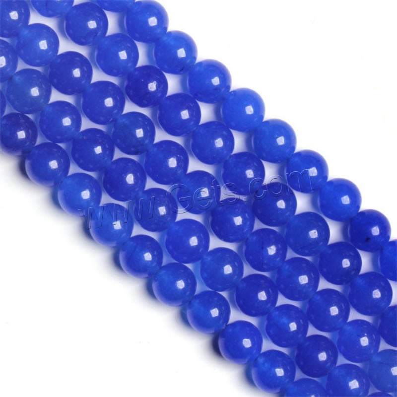 Natural Kyanite Beads, Quartz, Round, different size for choice, blue, Hole:Approx 1-2mm, Length:Approx 15 Inch, Sold By Strand