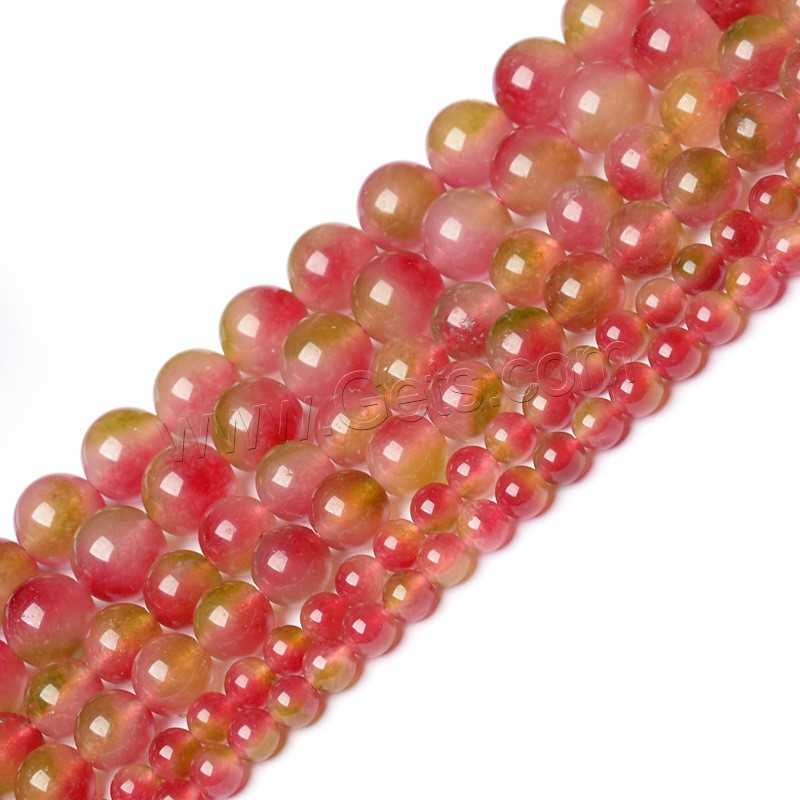 Watermelon Bead, Round, natural, different size for choice, Hole:Approx 1-2mm, Length:Approx 15 Inch, Sold By Strand