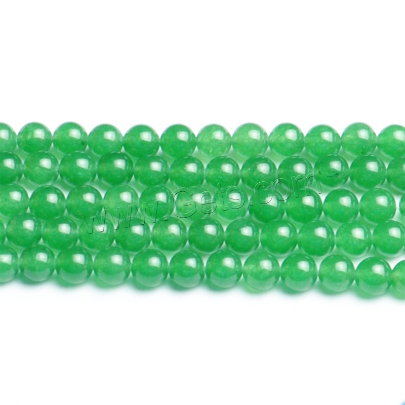 Green Aventurine Bead, Round, dyed & different size for choice, green, Hole:Approx 1-2mm, Length:Approx 15 Inch, Sold By Strand