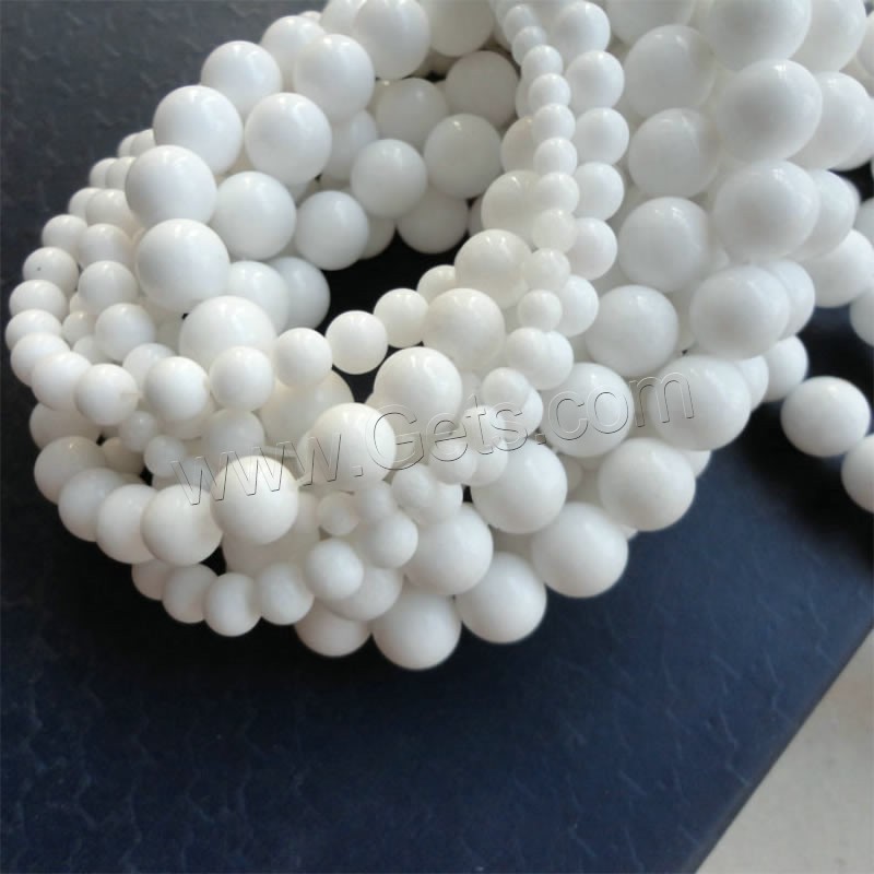 Marble Beads, Natural Marble, Round, natural, different size for choice, Hole:Approx 1-2mm, Length:Approx 15 Inch, Sold By Strand