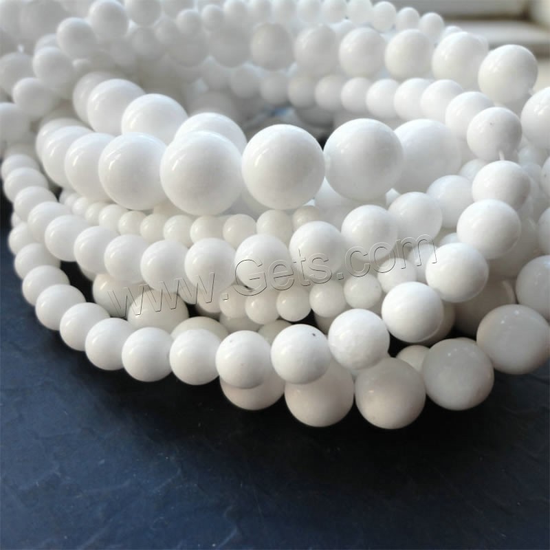 Marble Beads, Natural Marble, Round, natural, different size for choice, Hole:Approx 1-2mm, Length:Approx 15 Inch, Sold By Strand