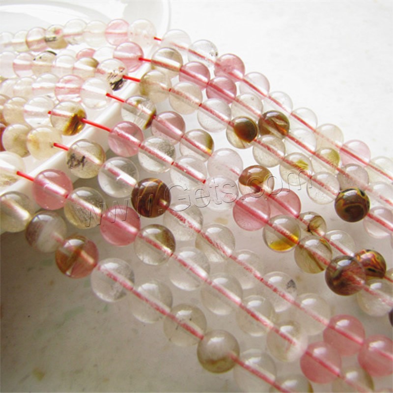 Watermelon Bead, Round, natural, different size for choice, Hole:Approx 1-2mm, Length:Approx 15 Inch, Sold By Strand